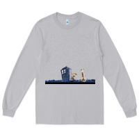 Moon Dust newcalvin and hobbes night star tardis Long Sleeve Tee - linhVisuals