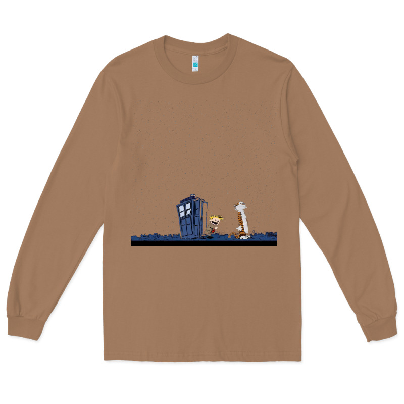 Newcalvin And Hobbes Night Star Tardis Long Sleeve Tee by linhVisuals | Teevron