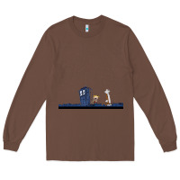 Chestnut newcalvin and hobbes night star tardis Long Sleeve Tee - linhVisuals