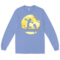 Colony Blue newcalvin and hobbes no worries Long Sleeve Tee - linhVisuals