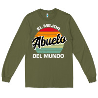 Army Green el mejor abuelo del mundo grandfather sweatshirt Long Sleeve Tee - linhVisuals