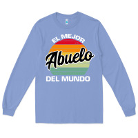 Colony Blue el mejor abuelo del mundo grandfather sweatshirt Long Sleeve Tee - linhVisuals