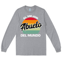 Heather Grey el mejor abuelo del mundo grandfather sweatshirt Long Sleeve Tee - linhVisuals