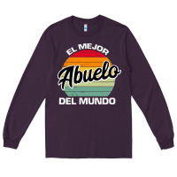 Plum el mejor abuelo del mundo grandfather sweatshirt Long Sleeve Tee - linhVisuals