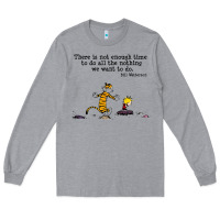 Heather Grey newcalvin and hobbes quote 10 Long Sleeve Tee - linhVisuals