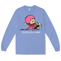 Colony Blue newcalvin and hobbes stupendous man Long Sleeve Tee - linhVisuals