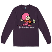 Plum newcalvin and hobbes stupendous man Long Sleeve Tee - linhVisuals
