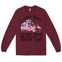 Burgundy newcamper queen classy sassy and a bit smart assy Long Sleeve Tee - linhVisuals