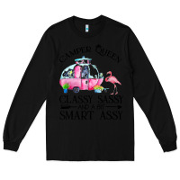 Black newcamper queen classy sassy and a bit smart assy Long Sleeve Tee - linhVisuals