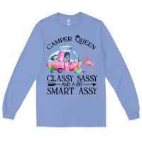 Colony Blue newcamper queen classy sassy and a bit smart assy Long Sleeve Tee - linhVisuals