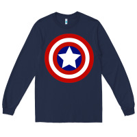 Navy newcaptain america Long Sleeve Tee - linhVisuals