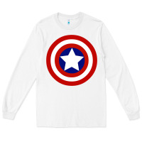 White newcaptain america Long Sleeve Tee - linhVisuals