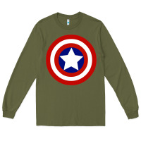 Army Green newcaptain america Long Sleeve Tee - linhVisuals