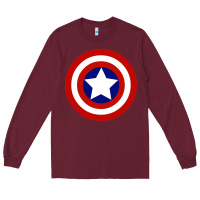 Burgundy newcaptain america Long Sleeve Tee - linhVisuals