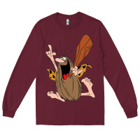 Burgundy newcaptain caveman Long Sleeve Tee - linhVisuals