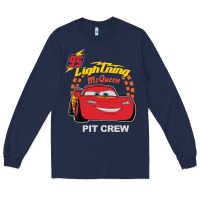 Navy newcars lightning mcqueen Long Sleeve Tee - linhVisuals
