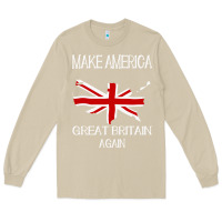 Mushroom make america great britain again funny uk us Long Sleeve Tee - linhVisuals