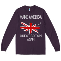 Plum make america great britain again funny uk us Long Sleeve Tee - linhVisuals