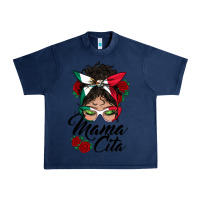 Navy mexican mamacita messy bun Urban Heavy Tee - BundleAndBundleShop