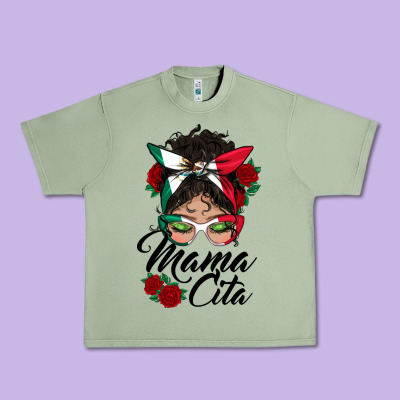 Mexican Mamacita Messy Bun Urban Heavy Tee Designed By Bundleandbundleshop