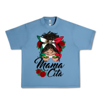 Pebble Blue mexican mamacita messy bun Urban Heavy Tee - BundleAndBundleShop