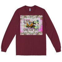 Burgundy I Dig Easter Day Long Sleeve Tee - CowhideDigitalArt