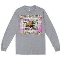 Heather Grey I Dig Easter Day Long Sleeve Tee - CowhideDigitalArt