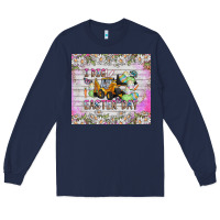 Navy I Dig Easter Day Long Sleeve Tee - CowhideDigitalArt