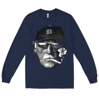 Navy newcigarette smoking jim leyland Long Sleeve Tee - linhVisuals