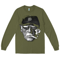 Army Green newcigarette smoking jim leyland Long Sleeve Tee - linhVisuals