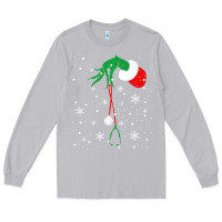 Moon Dust newchristmas grinch hand holding a stethoscope Long Sleeve Tee - linhVisuals