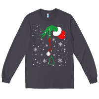 Smoke newchristmas grinch hand holding a stethoscope Long Sleeve Tee - linhVisuals