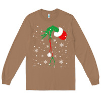 Toasted Coconut newchristmas grinch hand holding a stethoscope Long Sleeve Tee - linhVisuals