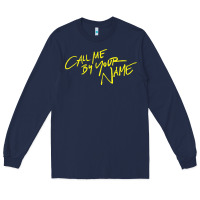 Navy Call Me By Your Name Long Sleeve Tee - linhVisuals