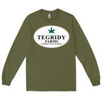 Army Green tegridy farms Long Sleeve Tee - linhVisuals