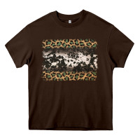 Chocolate Brown leopard cowhide pattern background Heavy Core Tee - Jasminsmagicworld