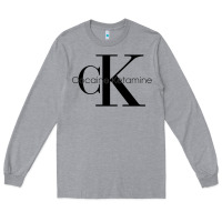 Heather Grey newcocaine & ketamine ck Long Sleeve Tee - linhVisuals