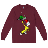 Burgundy green eggs and ham Long Sleeve Tee - linhVisuals