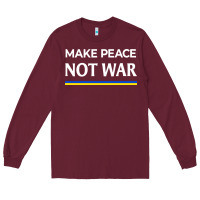 Burgundy make peace not war Long Sleeve Tee - linhVisuals