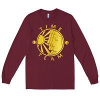 Burgundy time team television Long Sleeve Tee - linhVisuals