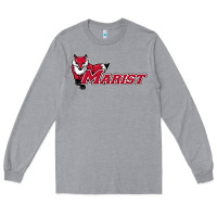 Heather Grey marist red foxes Long Sleeve Tee - linhVisuals