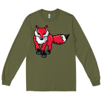 Army Green marist red foxes Long Sleeve Tee - linhVisuals
