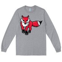 Heather Grey marist red foxes Long Sleeve Tee - linhVisuals