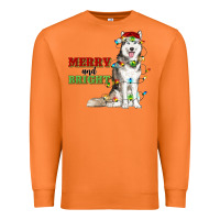 Carrot Merry And Bright Husky Premium Sweatshirt - RanaPortraitStore