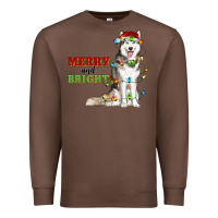 Chestnut Merry And Bright Husky Premium Sweatshirt - RanaPortraitStore