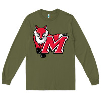 Army Green marist red foxes Long Sleeve Tee - linhVisuals