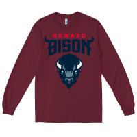 Burgundy howard bison Long Sleeve Tee - linhVisuals