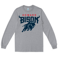 Heather Grey howard bison Long Sleeve Tee - linhVisuals