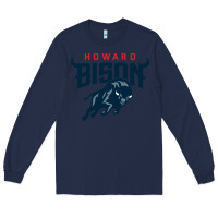 Navy howard bison Long Sleeve Tee - linhVisuals