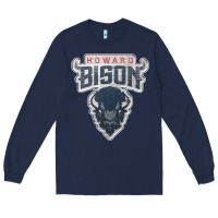 Navy howard bison Long Sleeve Tee - linhVisuals